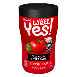 Campbell's Well Yes! Tomato & Sweet Basil Sipping Soup - 11.2 OZ 8 Pack