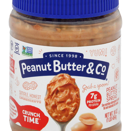 Peanut Butter & Co Gluten Free Crunch Time Crunchy Peanut Butter - 16 OZ 6 Pack