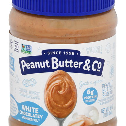 Peanut Butter & Co Gluten Free White Chocolate Wonder Peanut Butter - 16 OZ 6 Pack