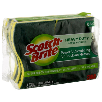 Scotch-Brite Heavy Duty Scrub Sponges - 6 CT 6 Pack