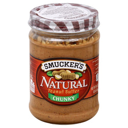 Smucker's Peanut Butter Natural Chunky - 16 OZ 12 Pack