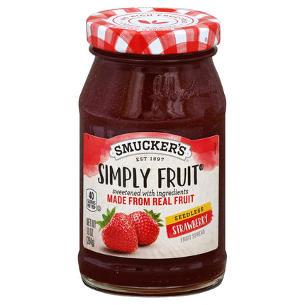 Smucker's Simply Fruit Seedless Strawberry - 10 OZ 8 Pack