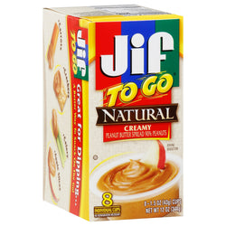 Jif Natural Peanut Butter To Go - 12 OZ 6 Pack