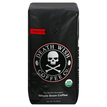 Death Wish Whole Bean Coffee - 16 OZ 6 Pack