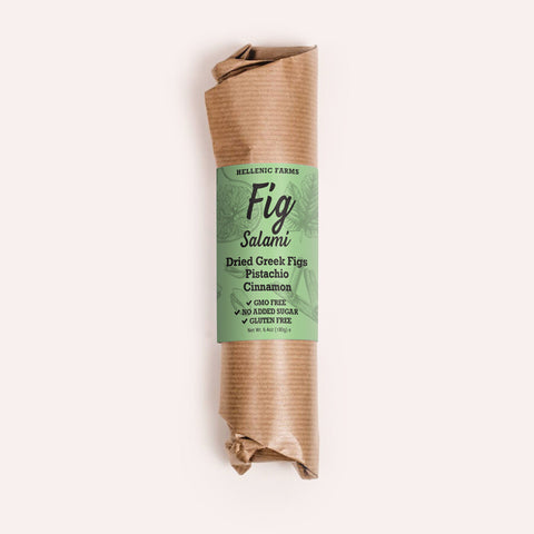 Hellenic Farms Fig Salami w/ Pistachio & Cinnamon - 6.4 OZ 12 Pack