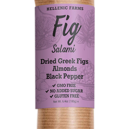 Hellenic Farms Fig Salami with Almonds - 6.4 OZ 12 Pack