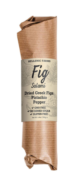 Hellenic Farms Fig Salami with Pistachio & Pepper - 6.4 OZ 12 Pack