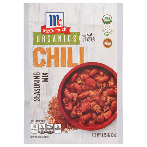 McCormick Organic Chili Mix - 1.25 OZ 12 Pack