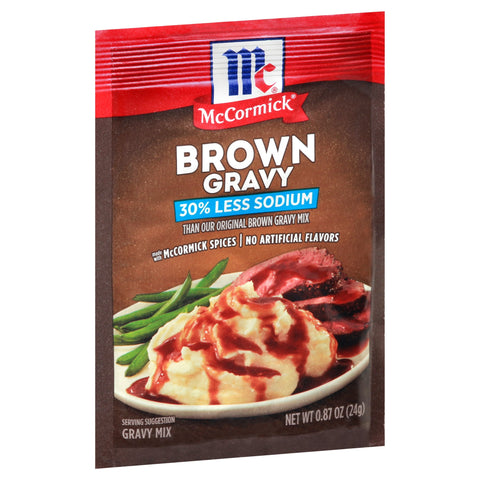 McCormick Mix Gravy Low Sodium Brown - 0.87 OZ 12 Pack