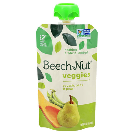 Beechnut Vegetable Blend Squash Peas And Pear - 3.5 OZ 12 Pack