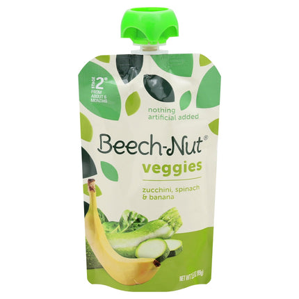 Beechnut Vegetable Blend Zucchini Spinach Banana - 3.5 OZ 12 Pack
