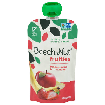 Beechnut Fruities On-The-Go Banana/Apple/Strawberry - 3.5 OZ 12 Pack