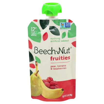 Beechnut On The Go Pear Banana Raspberry - 3.5 OZ 12 Pack