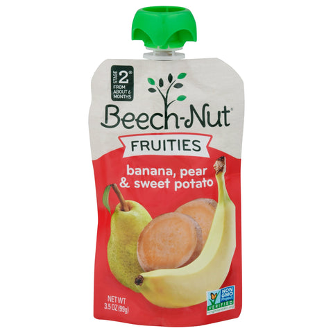 Beechnut On The Go Banana Pear Sweet Potato - 3.5 OZ 12 Pack
