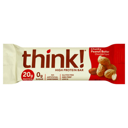 Thinkthin High Protein Chunky Peanut Butter Bar - 2.1 OZ 10 Pack