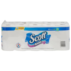 Scott 1000 Regular Rolls 1 Ply Toilet Paper, 8 ct - Kroger