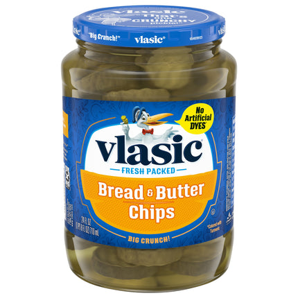 Vlasic Pickles Chips Sweet Bread & Butter - 24 FZ 12 Pack