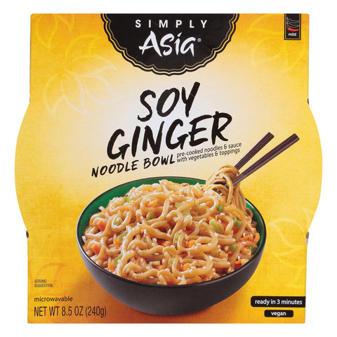 Simply Asia Soy Ginger Noodle Bowl - 8.5 OZ 6 Pack