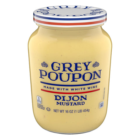 Grey Poupon Mustard Jar Dijon - 16 OZ 12 Pack