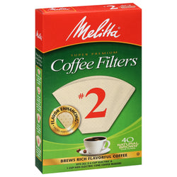 Melitta Filters #2 Brown - 40 CT 12 Pack