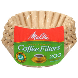 Melitta Coffee Filter Basket Brown - 200 CT 12 Pack