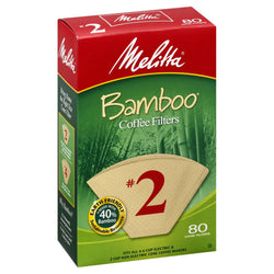 Melitta Coffee Filters Bamboo #2 - 80 CT 12 Pack