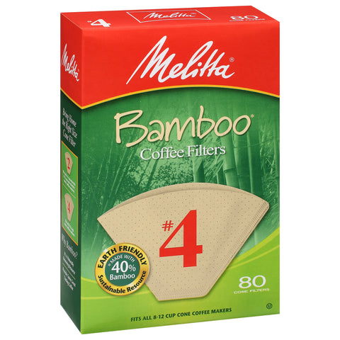 Melitta Coffee Filters Bamboo #4 - 80 CT 12 Pack