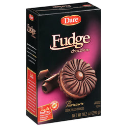 Dare Fudge Chocolate Creme Filled Sandwich Cookie - 10.2 OZ 12 Pack