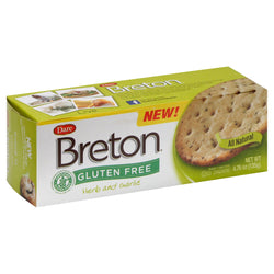 Breton Gluten Free Herb & Garlic Cracker - 4.76 OZ 6 Pack