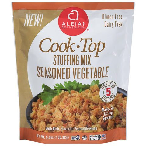 Aleia's Seasoned Vegetable Stuffing Mix - 5.5 OZ 6 Pack