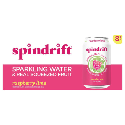 Spindrift Raspberry Lime Sparkling Water - 96 FZ 3 Pack