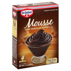 Dr. Oetker Dark Chocolate Truffle Mousse Mix - 3.1 OZ 12 Pack