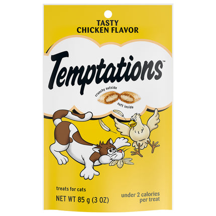 Whiskas Cat Treat Temptations Tasty Chicken Flavor - 3 OZ 12 Pack