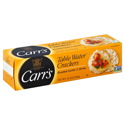 Carr's Crackers Table Water Roasted Garlic & Herbs - 4.25 OZ 12 Pack