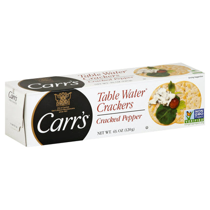Carr's Crackers Table Water Cracked Pepper - 4.25 OZ 12 Pack