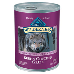 Blue Buffalo Wilderness Grain Free Beef & Chicken Dog Food - 12.5 OZ 12 Pack