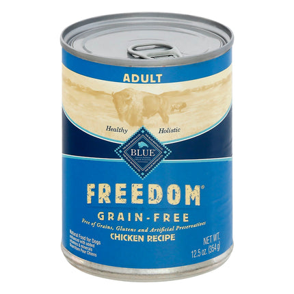Blue Buffalo Freedom Grain Free Chicken Adult Dog Food - 12.5 OZ 12 Pack