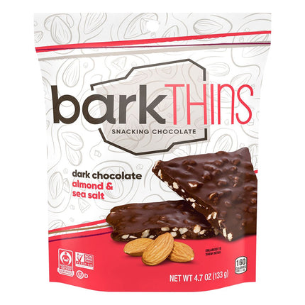 Barkthins Dark Chocolate Almond - 4.7 OZ 12 Pack