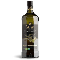ATLAS OLIVE OILS USA ATLAS Organic Extra Virgin Olive Oil Glass Bottle 1L - Moroccan and Polyphenol Rich - Carbon Neutral - Low Acidity - Trusted by Michelin Star Chefs - 33.8 OZ 12 Pack
