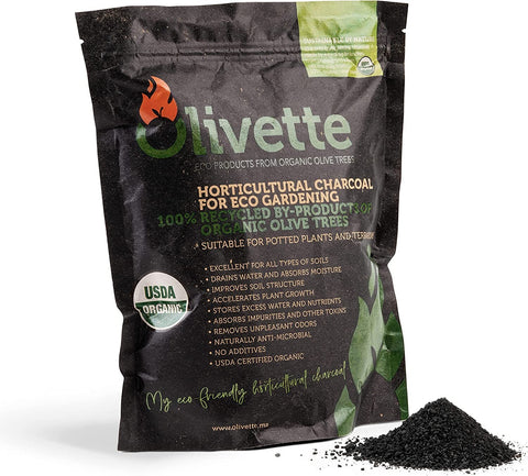 ATLAS OLIVE OILS USA OLIVETTE - Horticultural Activated Charcoal for Plants - 0.61 LB 30 Pack