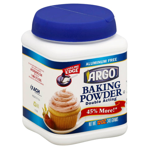 Argo Baking Powder Label Highlighting Aluminum Free Status