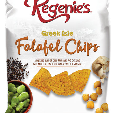 Regenie's All Natural Snacks Falafel Chips, Greek Isle - 5.25 OZ 12 Pack