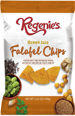 Regenie's All Natural Snacks Falafel Chips, Greek Isle - 5.25 OZ 12 Pack
