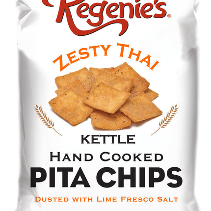 Regenie's All Natural Snacks Kettle Pita Chips, Zesty Thai - 7.4 OZ 12 Pack