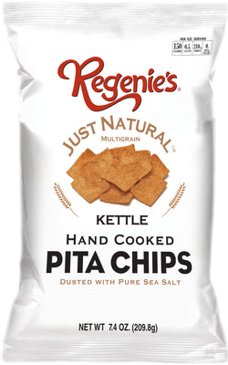 Regenie's All Natural Snacks Kettle Pita Chips, Multigrain Just Natural - 7.4 OZ 12 Pack