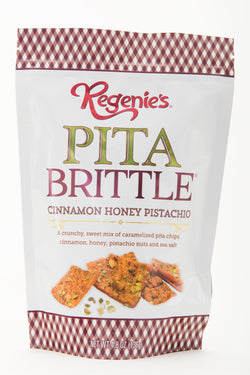 Regenie's All Natural Snacks Pita Brittle, Cinnamon Honey Pistachio - 4.8 OZ 16 Pack