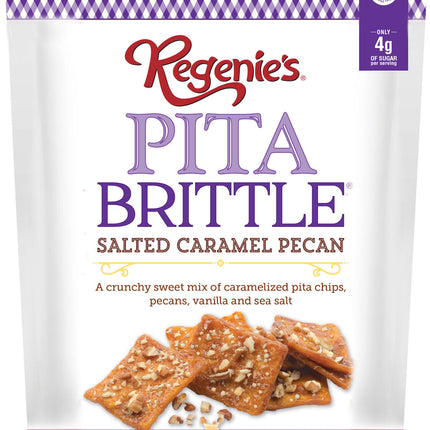 Regenie's All Natural Snacks Pita Brittle, Salted Caramel Pecan - 7.25 OZ 12 Pack