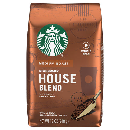 Starbucks Whole Bean House Blend - 12 OZ 6 Pack