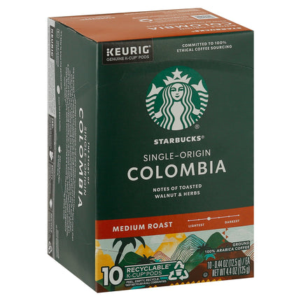 Starbucks Colombia Medium Roast Ground K-Cup - 4.4 OZ 6 Pack
