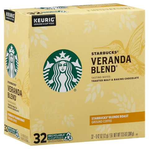 Starbucks Veranda Blend Blonde Roast K-Cup - 13.5 OZ 4 Pack